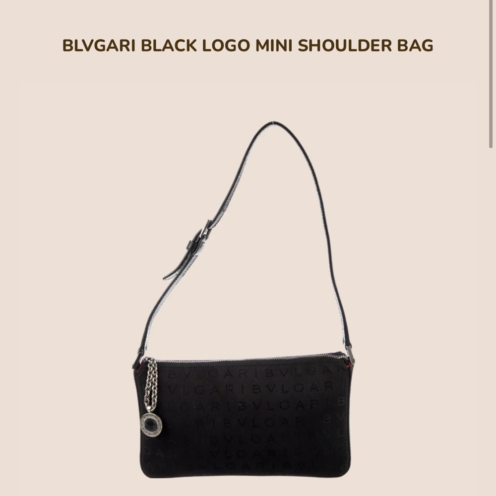 Bvlgari Black Logo Mini Shoulder Bag